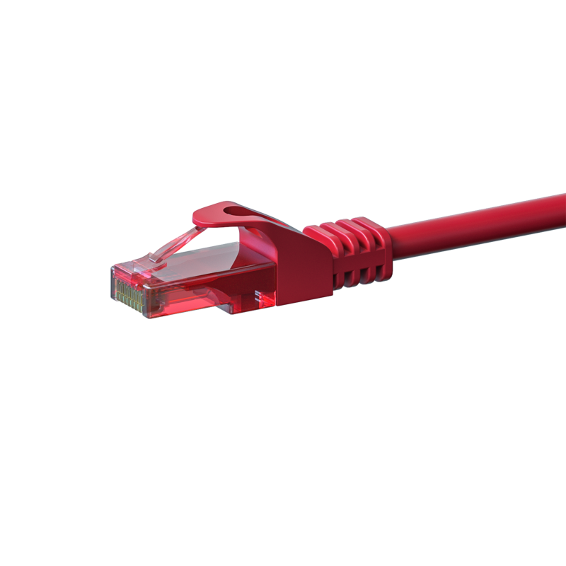 Cat6 internetkabel 0,15m rood 100% koper - onafgeschermd