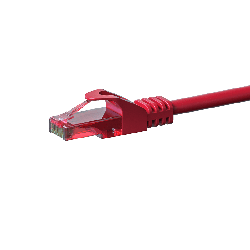 Cat6 internetkabel 10m rood 100% koper - onafgeschermd
