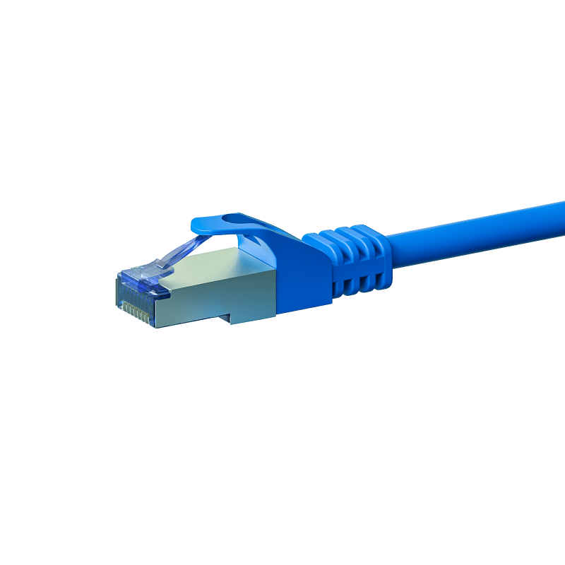 Cat6a internetkabel 1m blauw 100% koper - extra afgeschermd