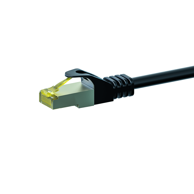 Cat7 internetkabel 30m zwart 100% koper - extra afgeschermd