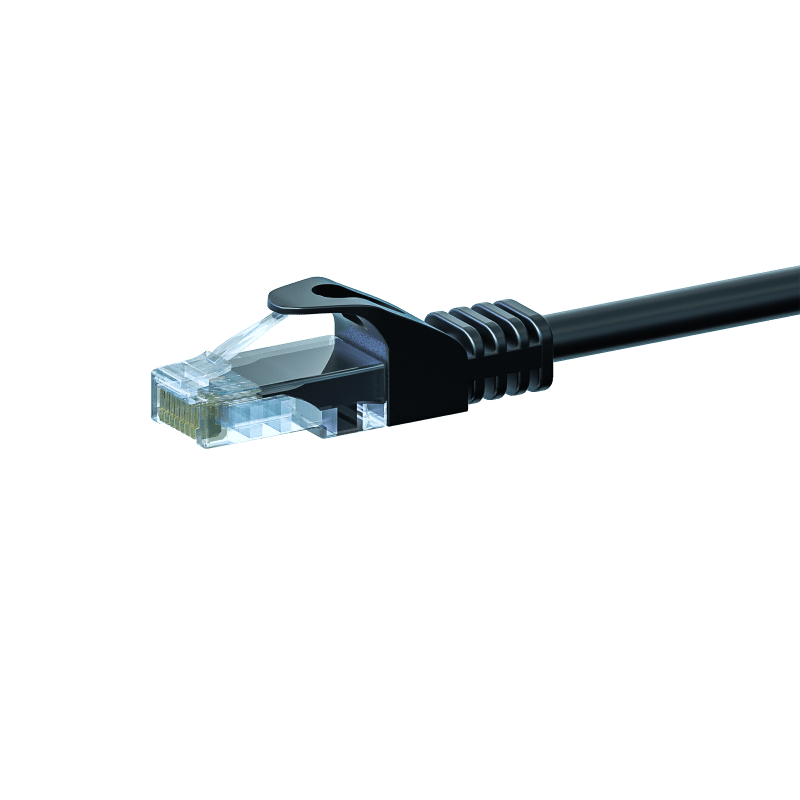 CAT5e internetkabel 7,50m zwart - onafgeschermd - CCA