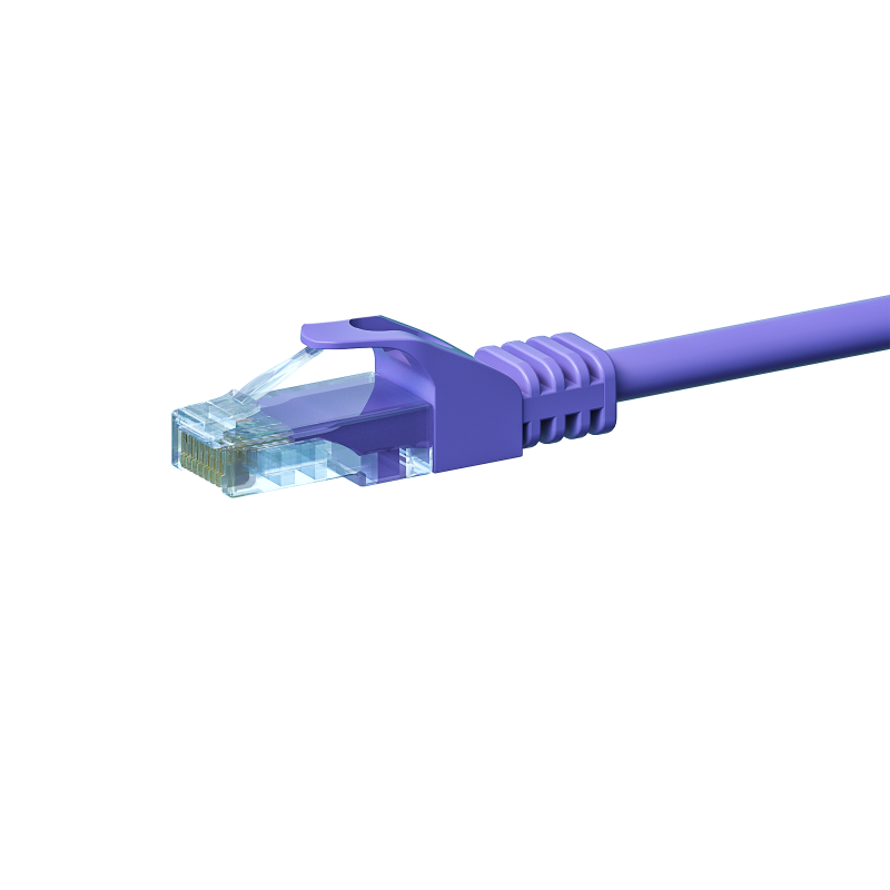 CAT5e internetkabel 0,50m paars - onafgeschermd - CCA