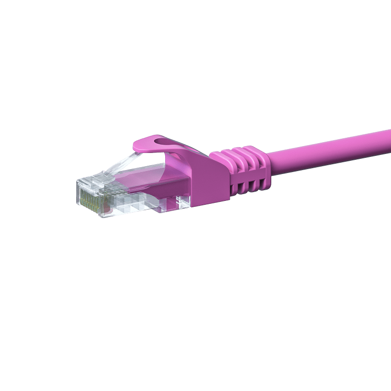 CAT5e internetkabel 0,25m roze - onafgeschermd - CCA