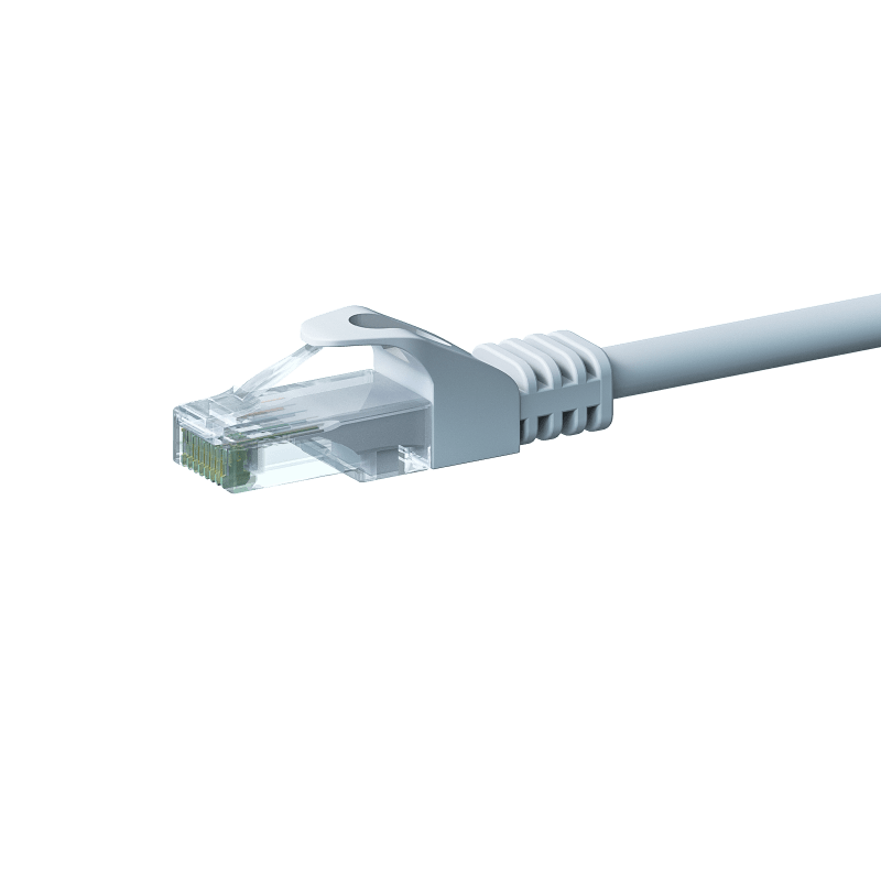 Cat6 internetkabel 0,50m wit - onafgeschermd - CCA