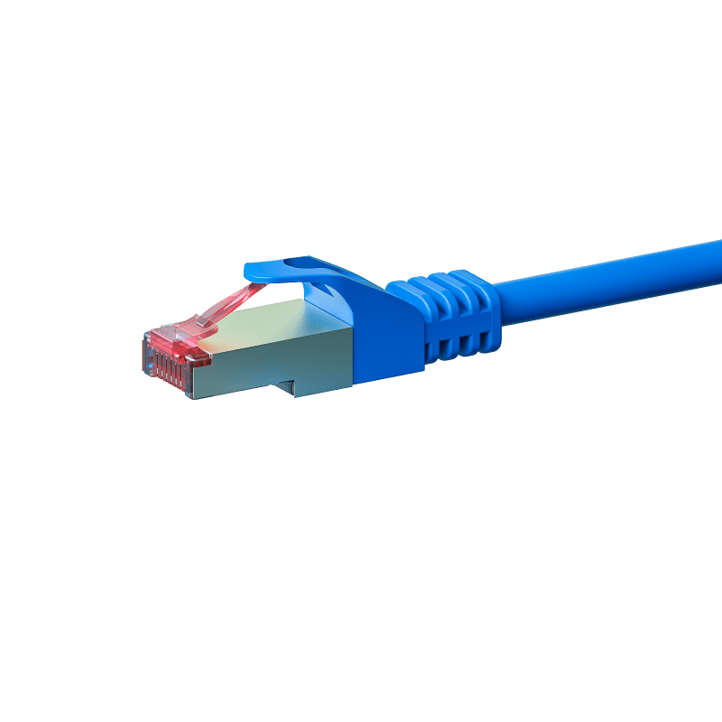 Cat6 internetkabel 0,25m blauw 100% koper - extra afgeschermd