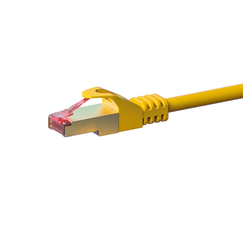 Cat6 internetkabel 7,50m geel 100% koper - extra afgeschermd