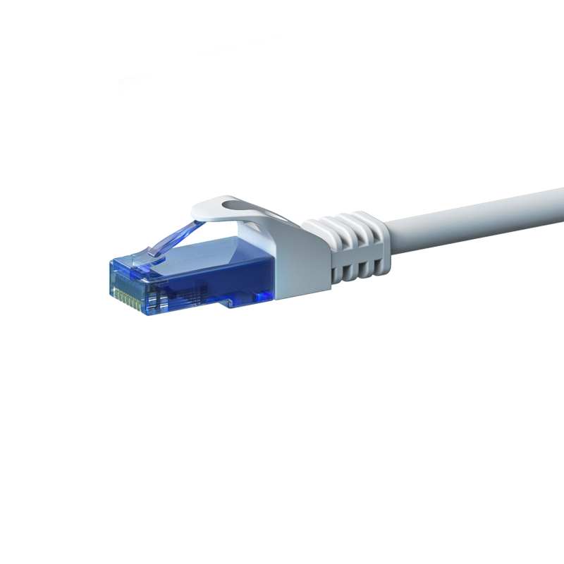 UTP CAT6a patchkabel 0,15m wit - 100% koper