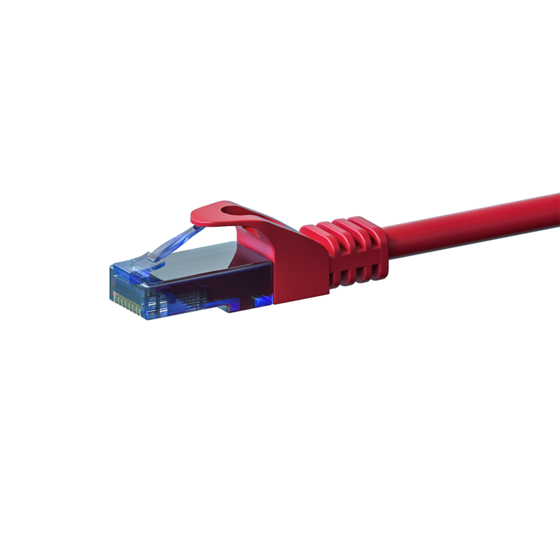 UTP CAT6a patchkabel 0,15m rood - 100% koper