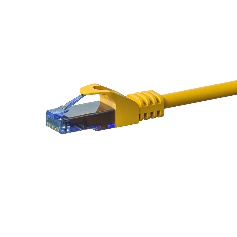 Cat6a internetkabel 5m geel 100% koper - onafgeschermd