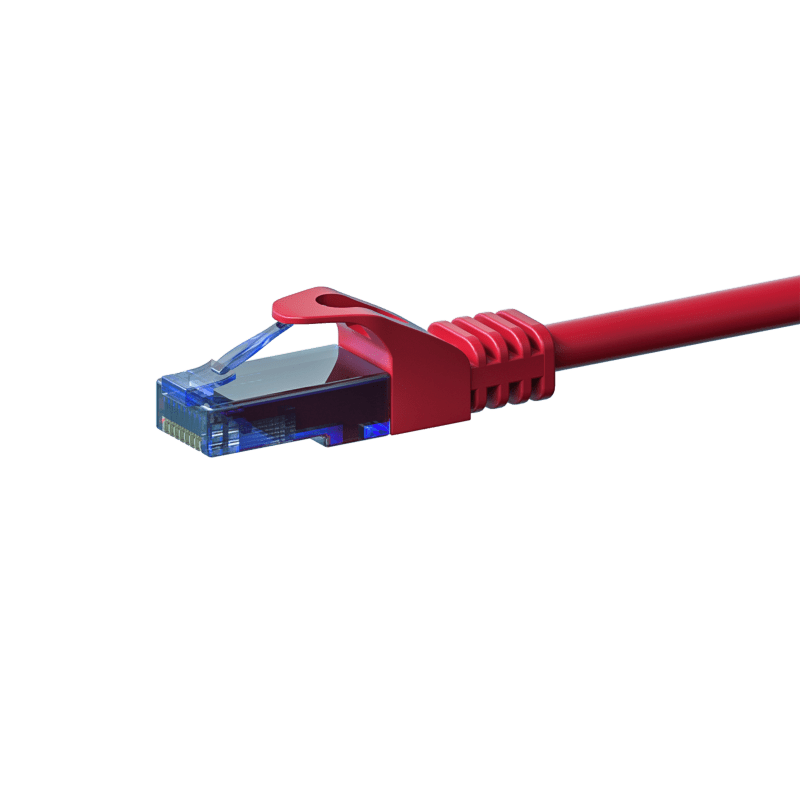 Cat6a internetkabel 5m rood 100% koper - onafgeschermd