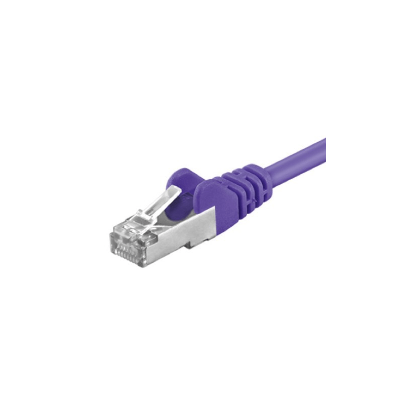 Cat5e internetkabel 5m paars - afgeschermd
