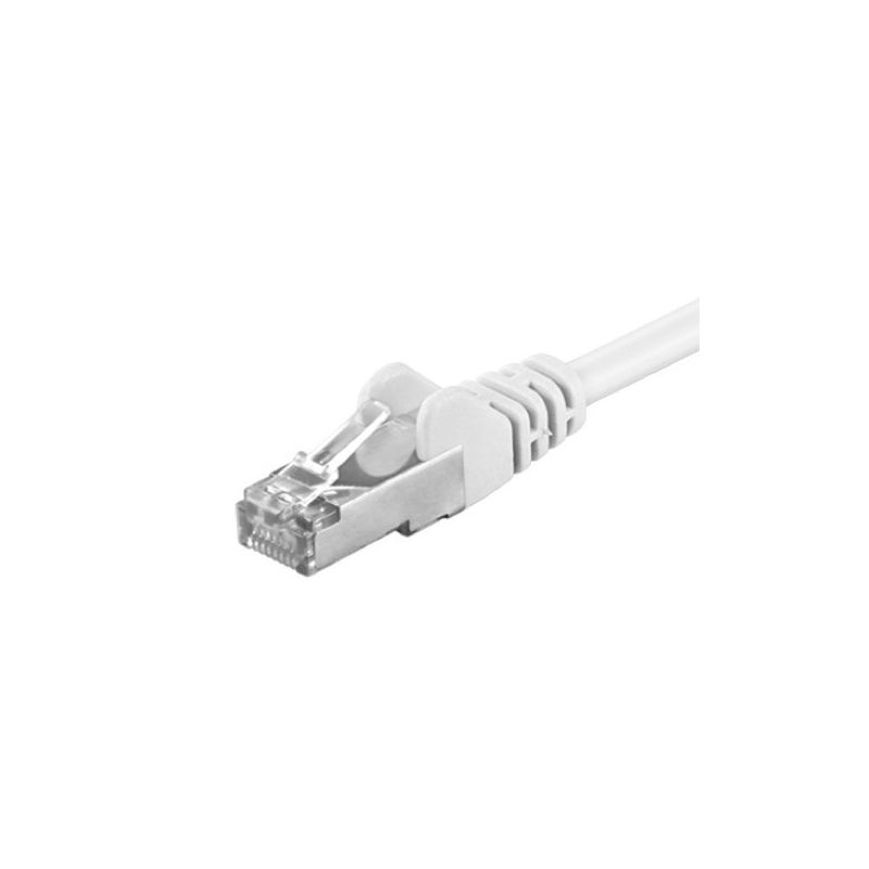 Cat5e internetkabel 0,25m wit - afgeschermd