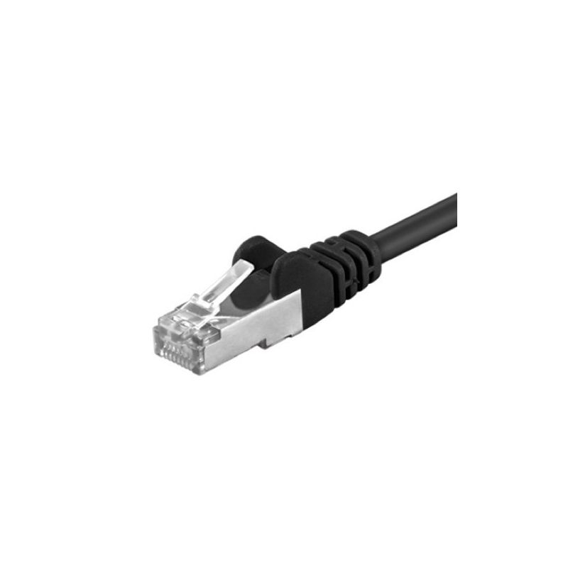 Cat5e internetkabel 1m zwart - afgeschermd