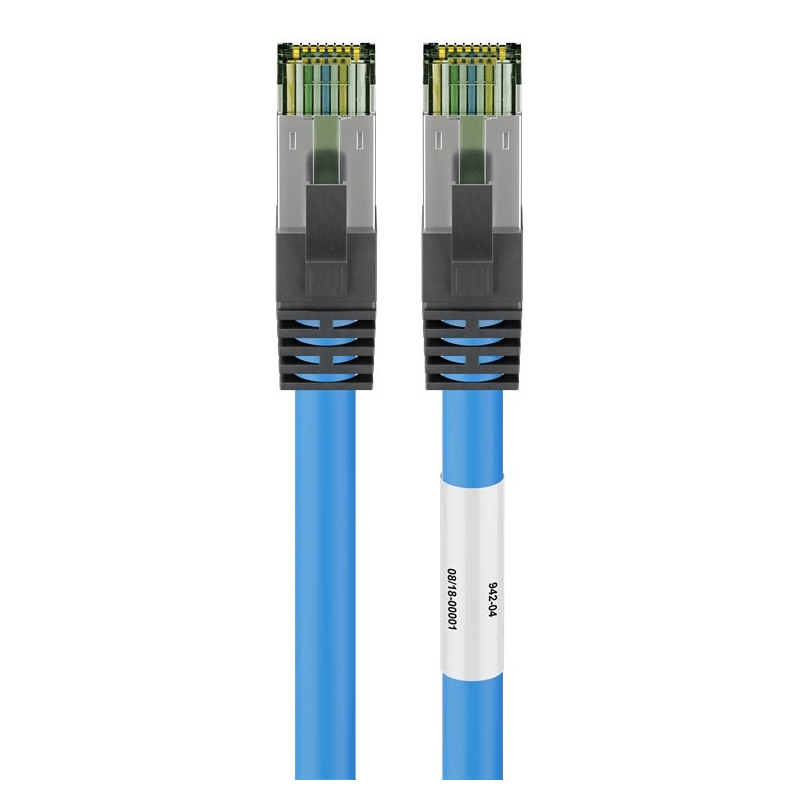 Cat8 internetkabel 3m blauw 100% koper - extra afgeschermd