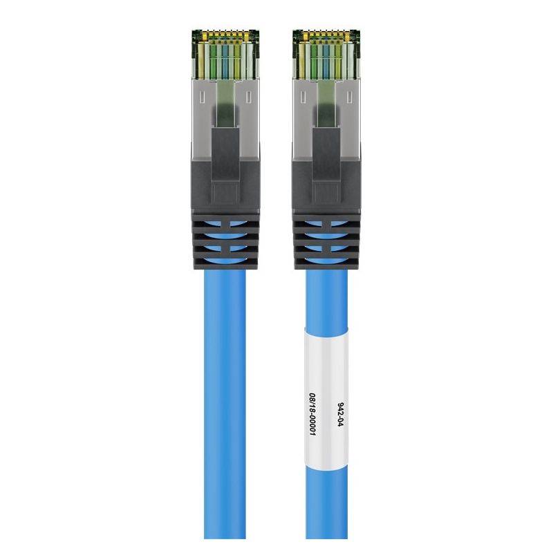 Cat8 internetkabel 5m blauw 100% koper - extra afgeschermd