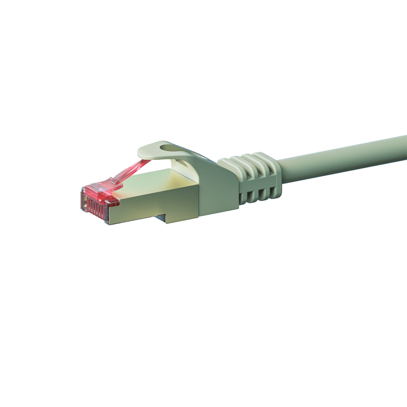 Cat6 internetkabel 2m grijs 100% koper - extra afgeschermd