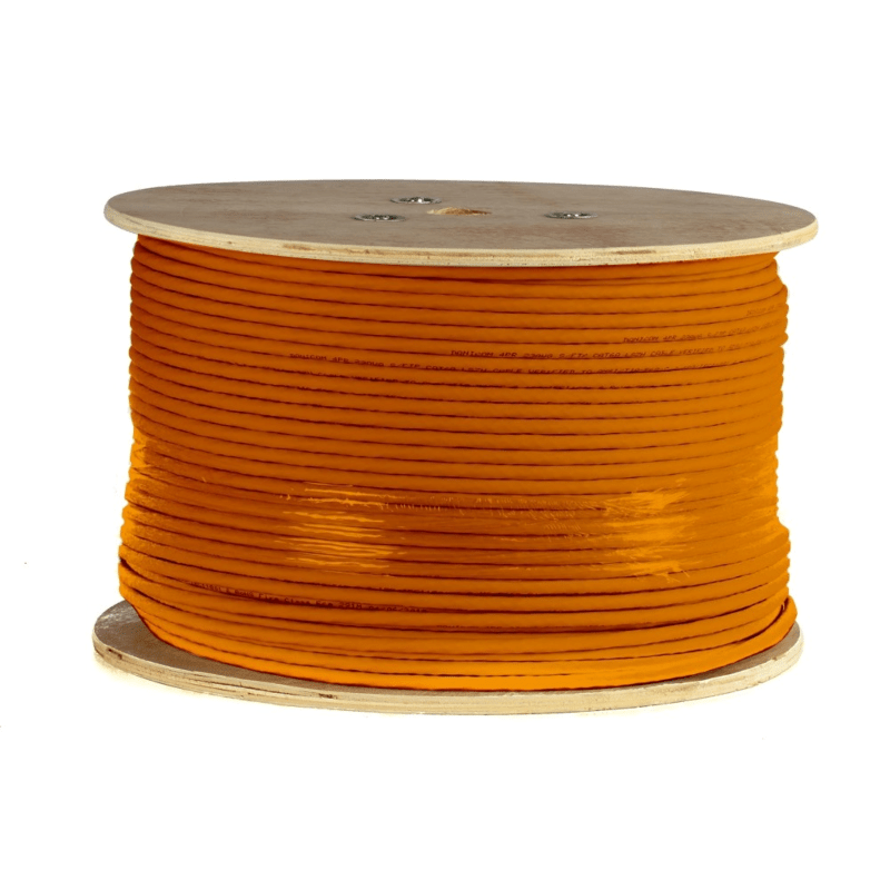 DANICOM Cat7 100% koper internetkabel op rol 305m solid Oranje LSZH (Cca) - extra afgeschermd