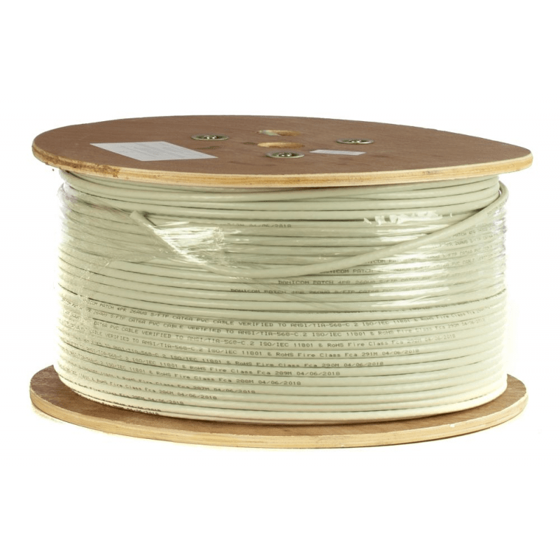 DANICOM Cat6 100% koper internetkabel op rol 500m solid LSZH (Cca) - onafgeschermd
