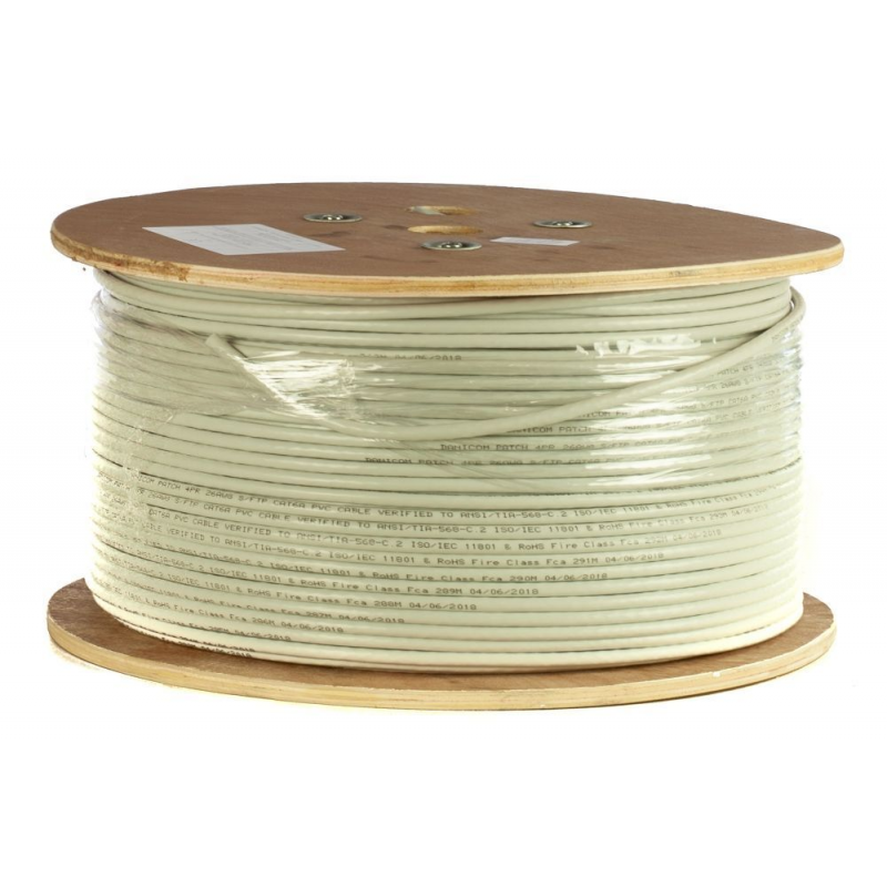 DANICOM Cat6 internetkabel op rol 305m solid rood LSZH (B2ca) - onafgeschermd