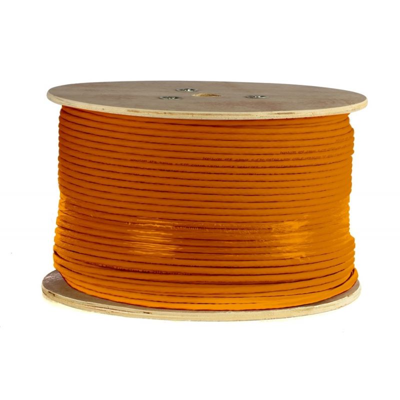 DANICOM Cat7 internetkabel op rol 305m solid grijs LSZH (Eca) - extra afgeschermd