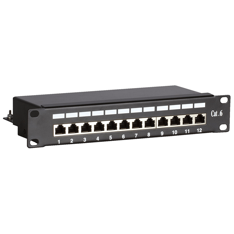 10 inch CAT6 FTP patchpaneel - 12 poorts