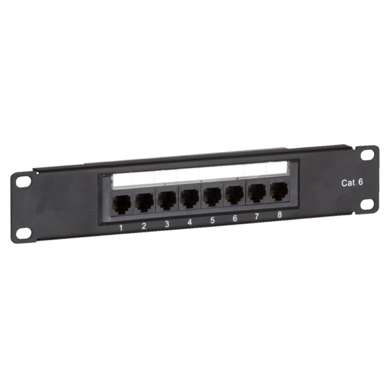 10 inch CAT6 UTP patchpaneel - 8 poorts