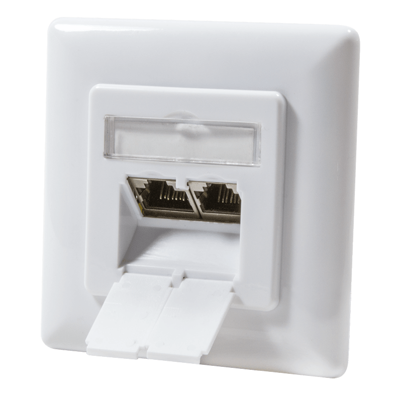 Cat6 internetdoos inbouw wit Roline - afgeschermd