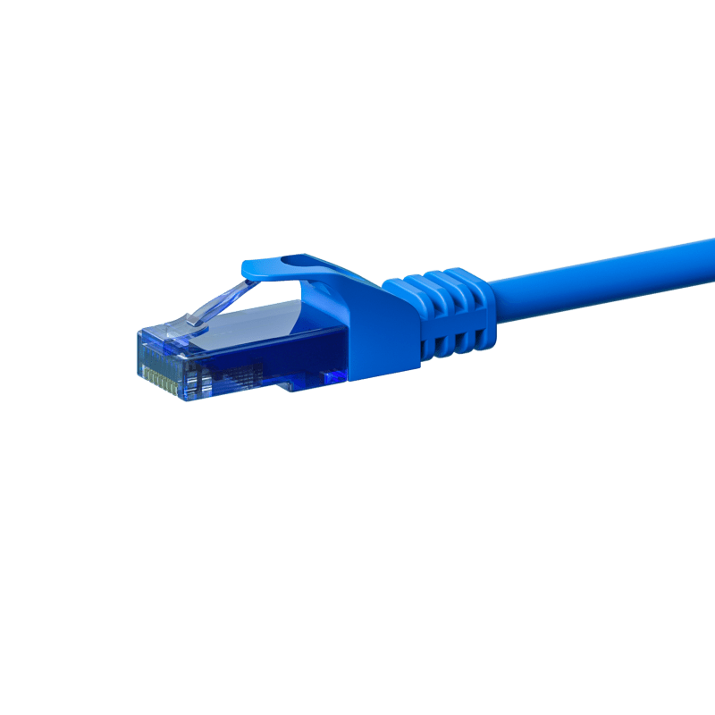Cat6a internetkabel 2m blauw 100% koper - onafgeschermd